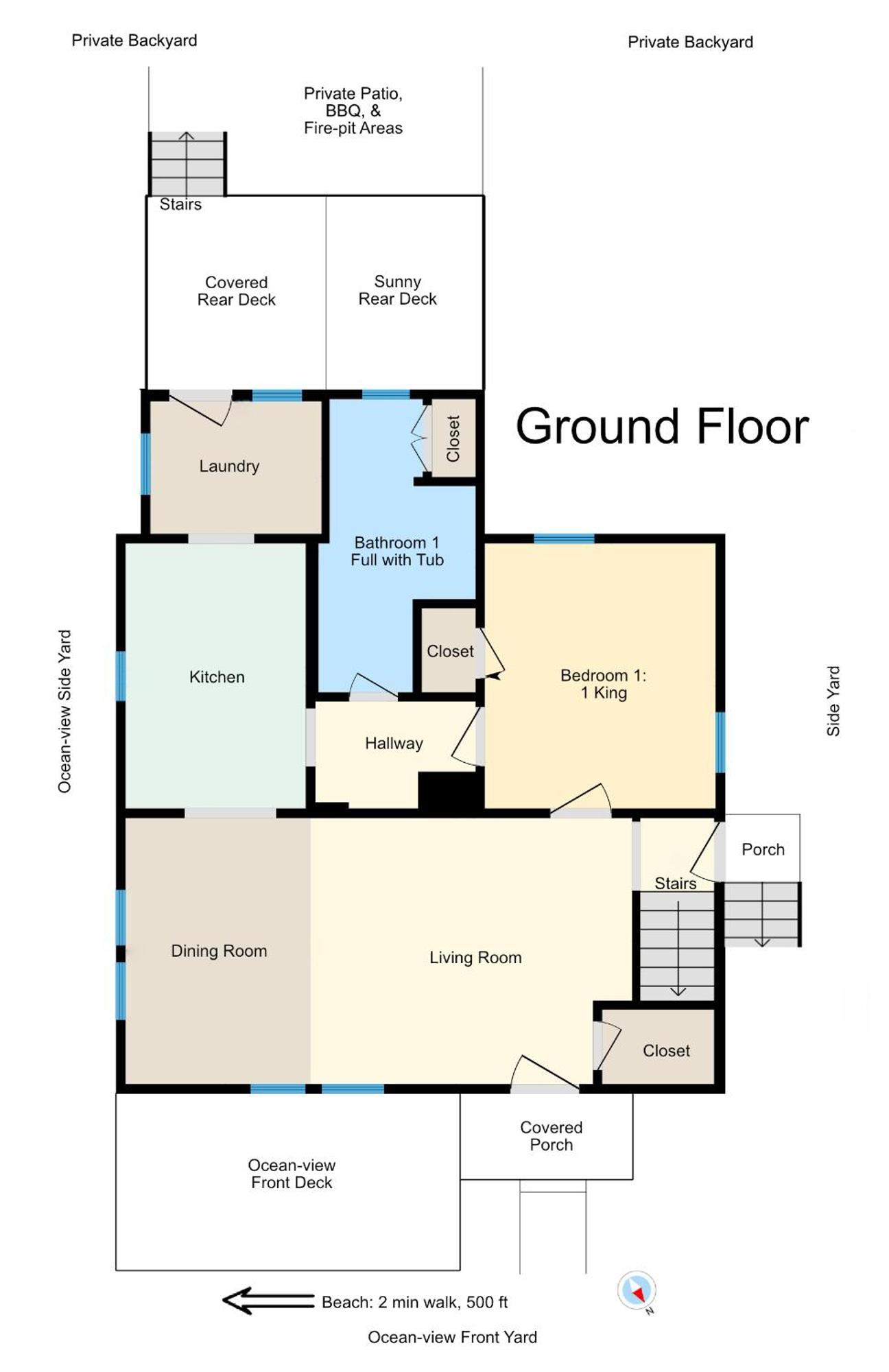Dazzling Centrally Located Ocean View W 2 Kings, Huge Private Yard, 2 Decks, Firepit, Bbq Миртъл Бийч Екстериор снимка
